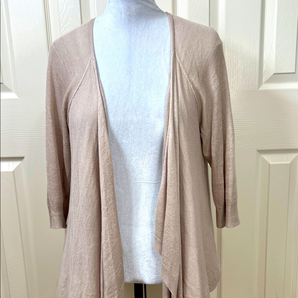 Chico's Tan Brown Open Front Pattern Back Bren Ca… - image 2